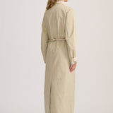 CONTRAST TRENCH COAT LIGHT OLIVE