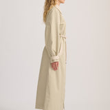CONTRAST TRENCH COAT LIGHT OLIVE