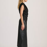 SLEEVELESS WRAP TOP BLACK