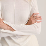 FINE KNIT PANELLED TOP IVORY