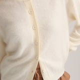 CASHMERE MOHAIR CARDIGAN IVORY