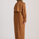 DOUBLE BREASTED TRENCH CHESTNUT