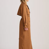 DOUBLE BREASTED TRENCH CHESTNUT