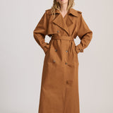 DOUBLE BREASTED TRENCH CHESTNUT
