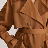 DOUBLE BREASTED TRENCH CHESTNUT