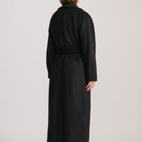 FUNNEL NECK COAT BLACK