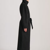 FUNNEL NECK COAT BLACK
