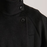 FUNNEL NECK COAT BLACK