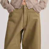BARREL DENIM JEAN WILD GREEN