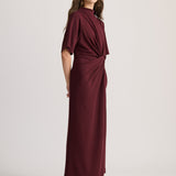 TWIST DRESS BERRY