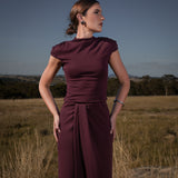 DRAPE SKIRT BERRY