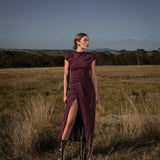 DRAPE SKIRT BERRY