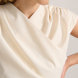 SLEEVELESS WRAP TOP IVORY