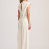 SLEEVELESS WRAP TOP IVORY