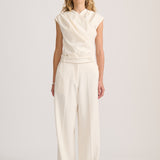 SLEEVELESS WRAP TOP IVORY