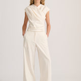 SLEEVELESS WRAP TOP IVORY