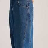 BARREL DENIM JEAN MID BLUE