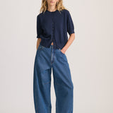 BARREL DENIM JEAN MID BLUE