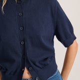 SHORT SLEEVE CARDIGAN NAVY