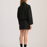 CROP ZIP JACKET BLACK