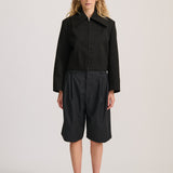 CROP ZIP JACKET BLACK