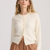CASHMERE MOHAIR CARDIGAN IVORY