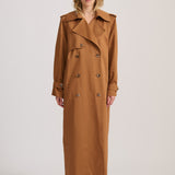 DOUBLE BREASTED TRENCH CHESTNUT