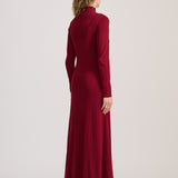 FINE KNIT MAXI DRESS BERRY