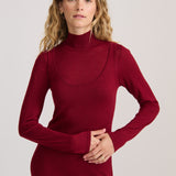 FINE KNIT MAXI DRESS BERRY