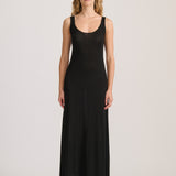 FINE KNIT MAXI DRESS BLACK