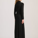 FINE KNIT MAXI DRESS BLACK