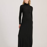 FINE KNIT MAXI DRESS BLACK
