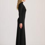 FINE KNIT MAXI DRESS BLACK