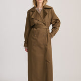 DOUBLE BREASTED TRENCH WILD GREEN