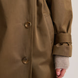 DOUBLE BREASTED TRENCH WILD GREEN