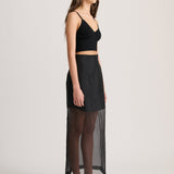 SHEER SKIRT BLACK