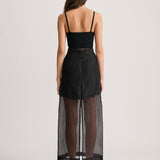 SHEER SKIRT BLACK