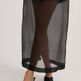 SHEER SKIRT BLACK