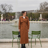 DOUBLE BREASTED TRENCH CHESTNUT